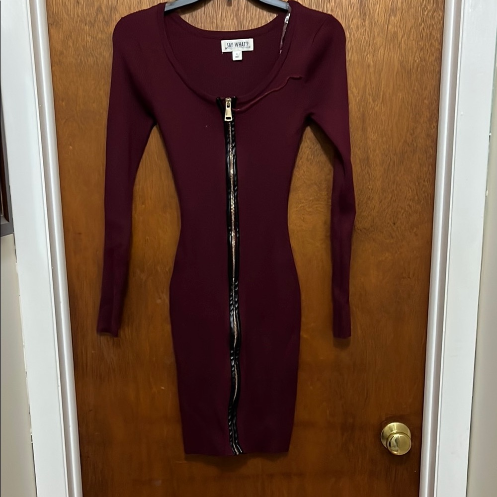 Say What Red Long Sleeve Bodycon Dress